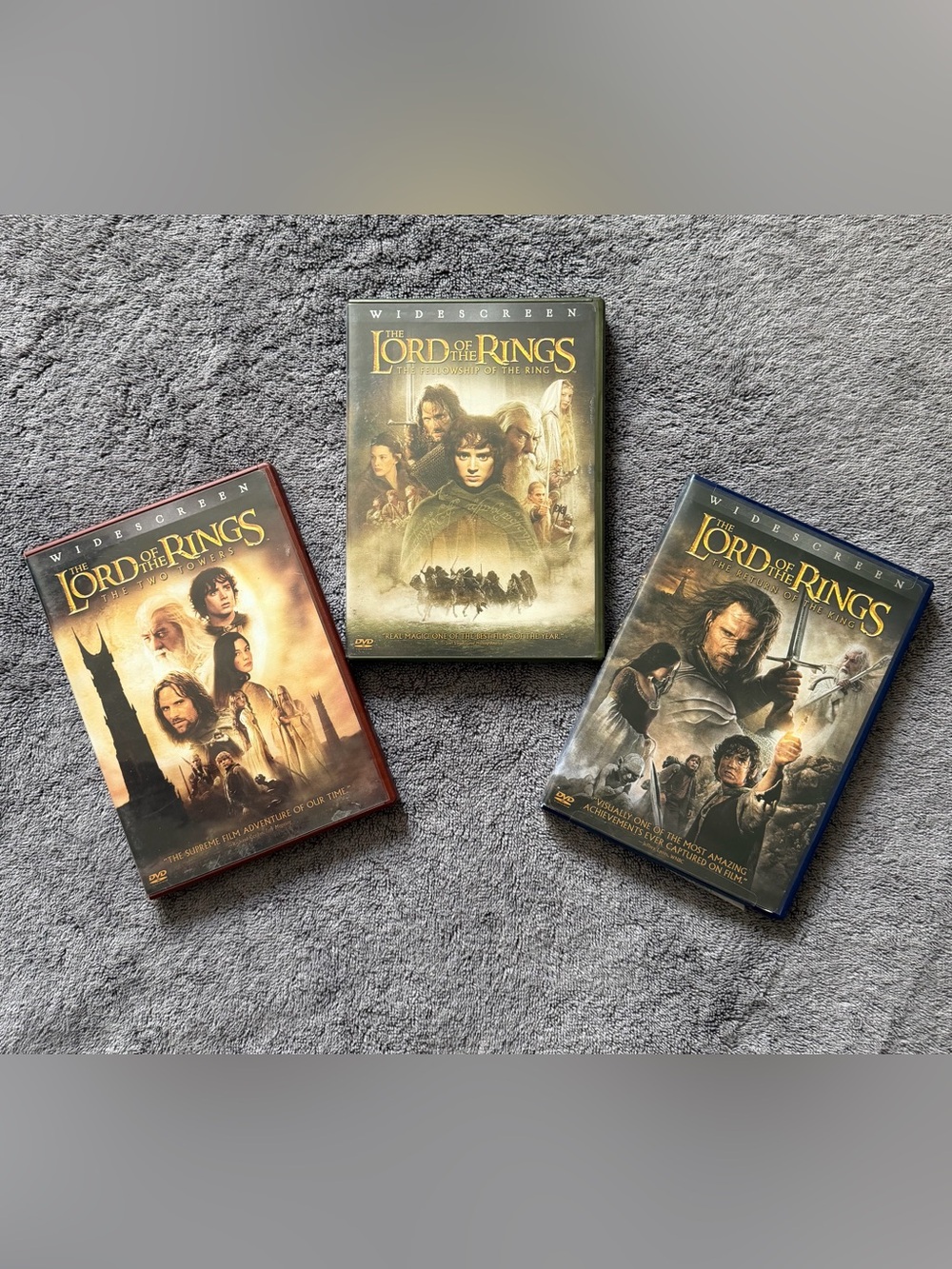 Widescreen DVD Trilogy - Green, Brown, Blue Cases